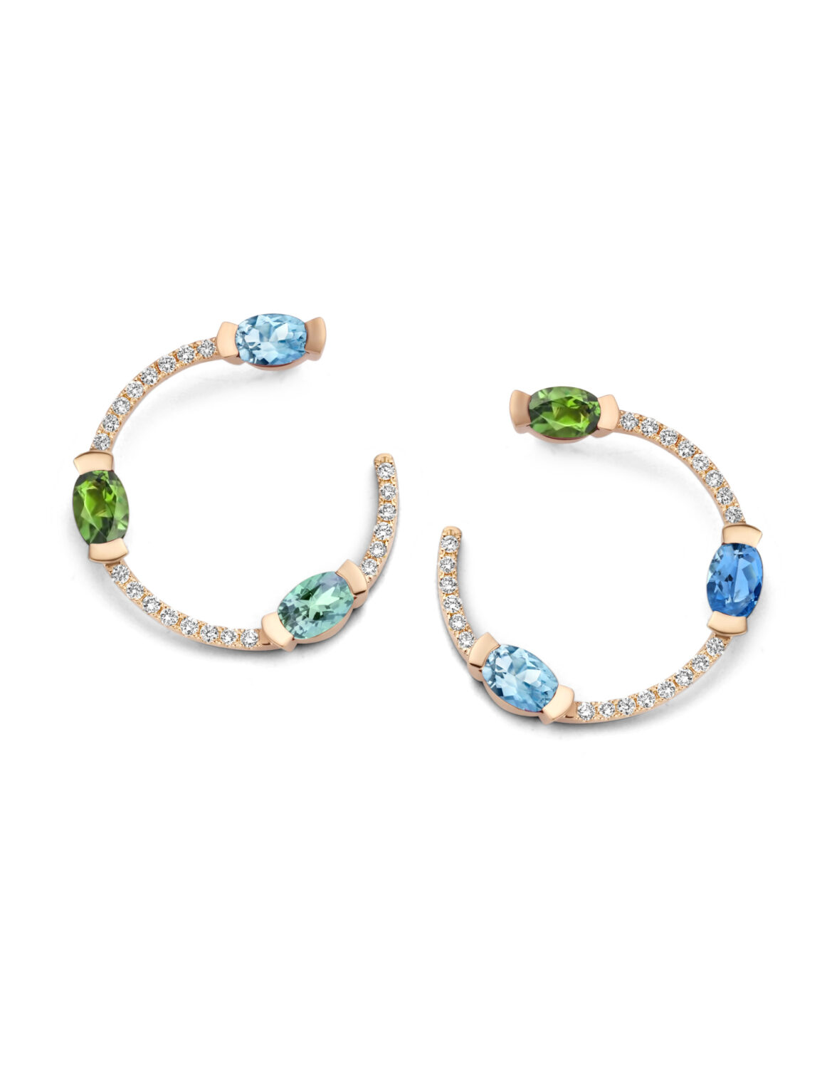 Adeline Trio Curved Earrings