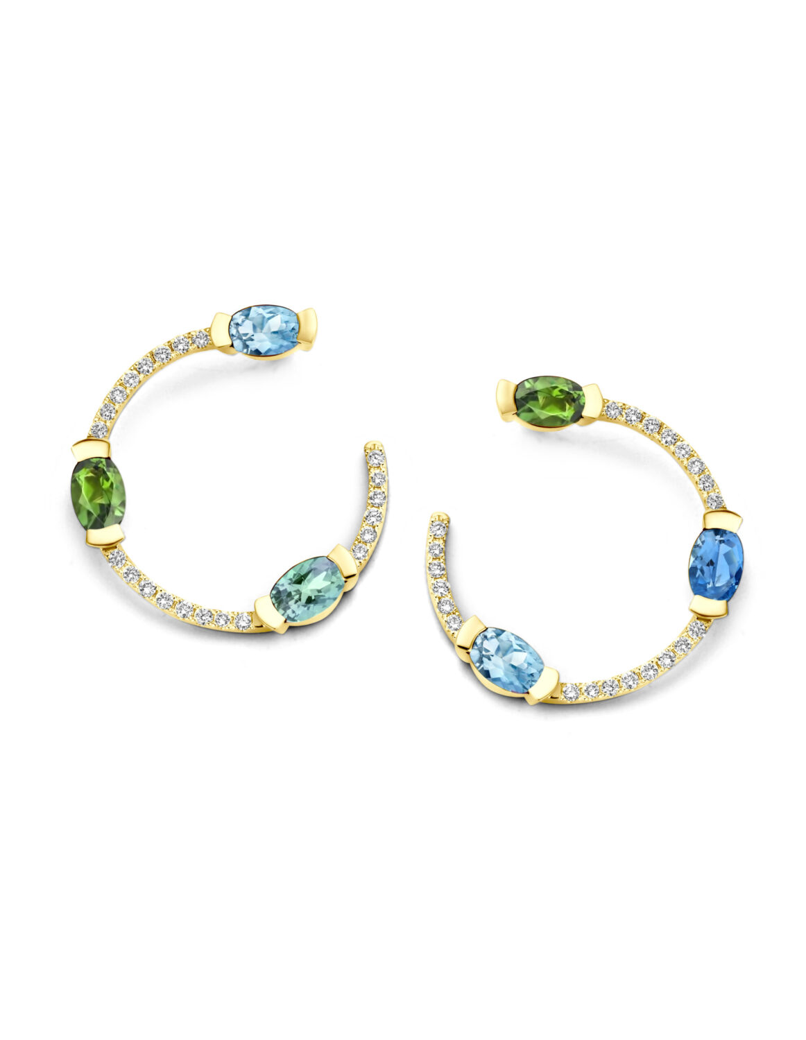 Adeline Trio Curved Earrings