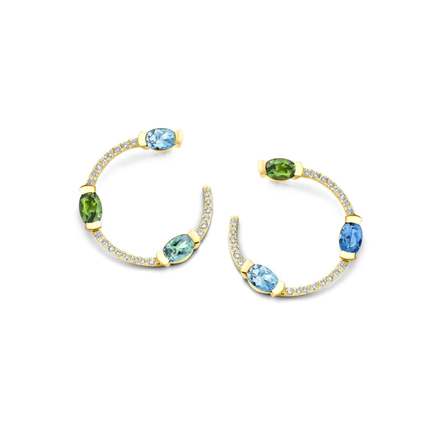Adeline Trio Curved Earrings