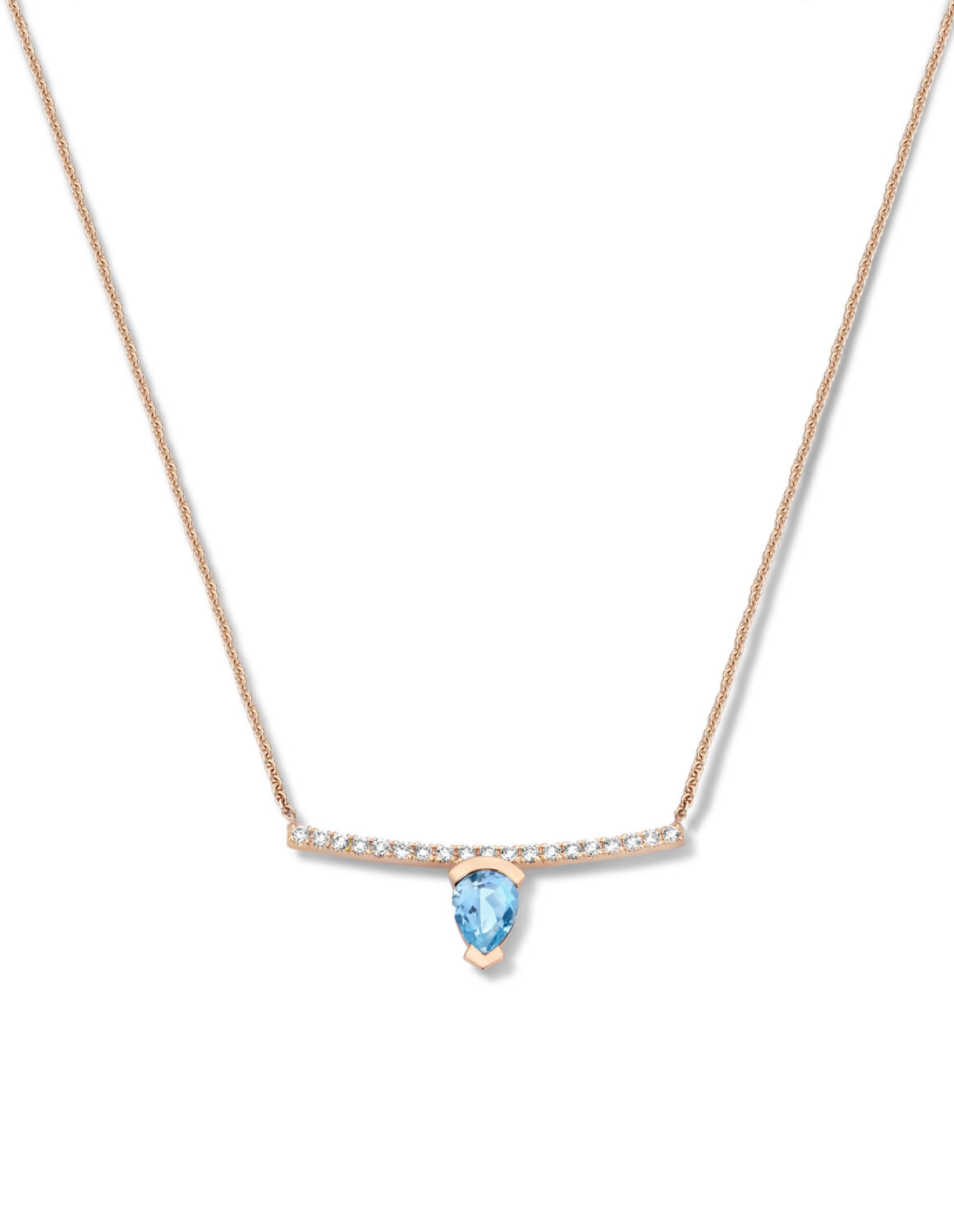 Adeline Straight Pear Necklace