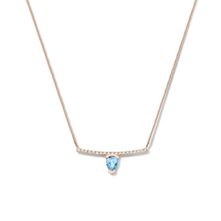 Adeline Straight Pear Necklace