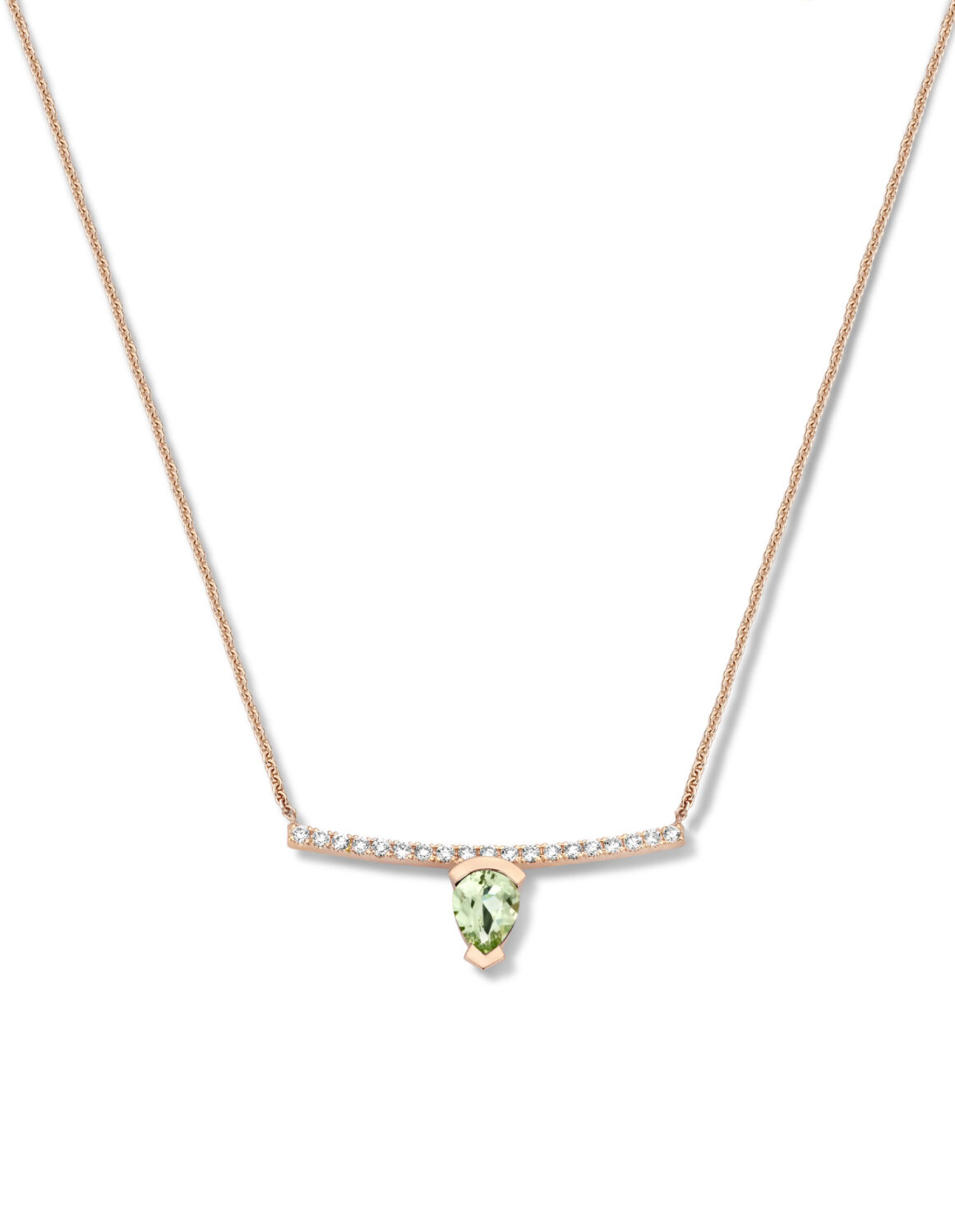 Adeline Straight Pear Necklace