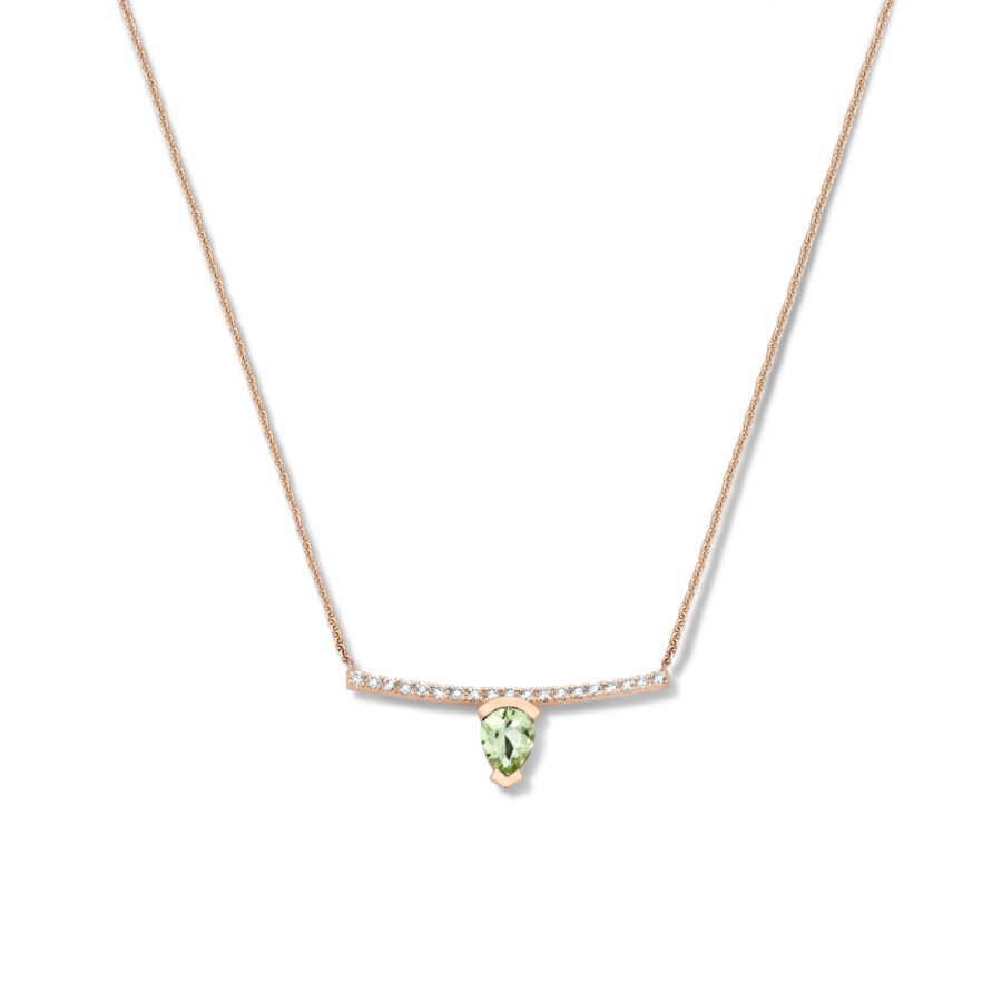 Adeline Straight Pear Necklace