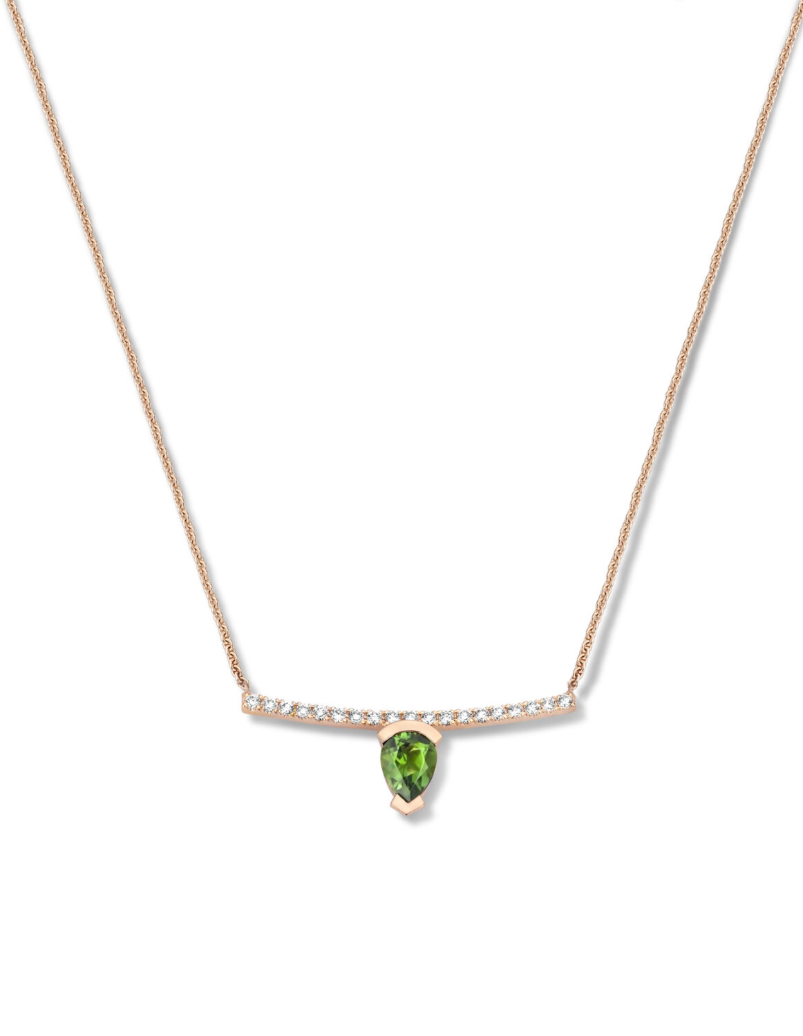 Adeline Straight Pear Necklace