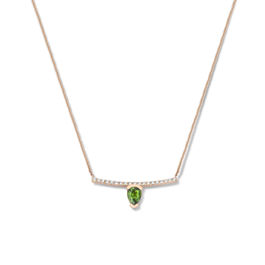 Adeline Straight Pear Necklace