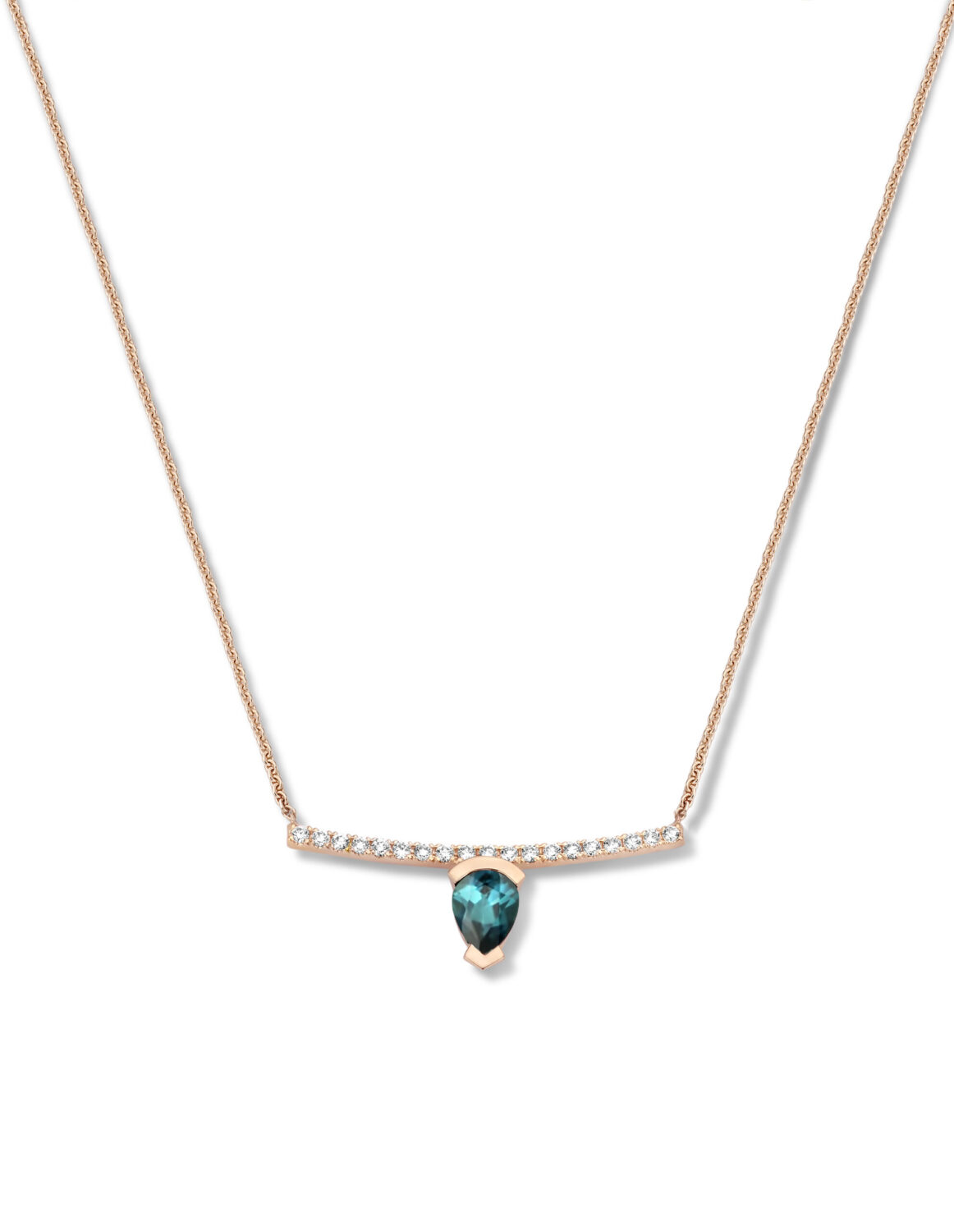 Adeline Straight Pear Necklace