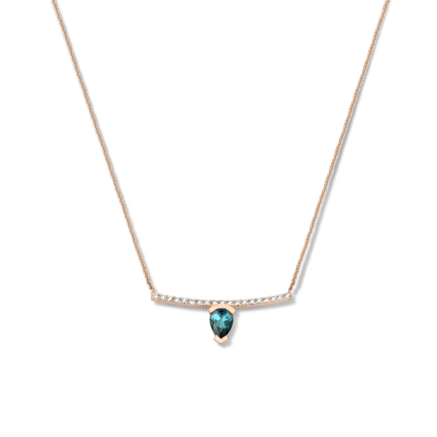 Adeline Straight Pear Necklace