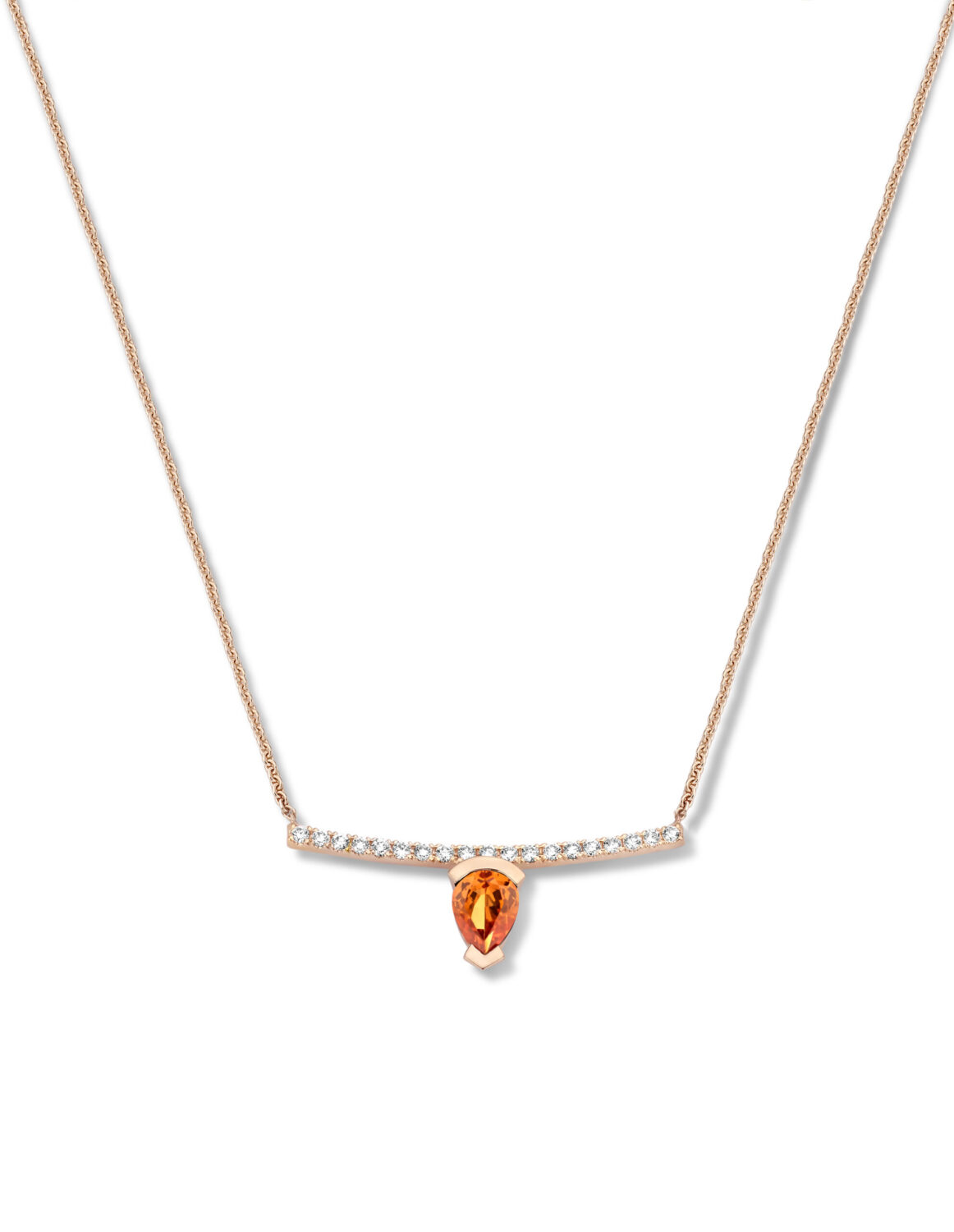 Adeline Straight Pear Necklace