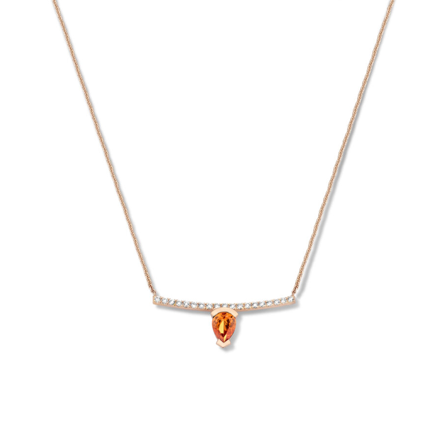 Adeline Straight Pear Necklace