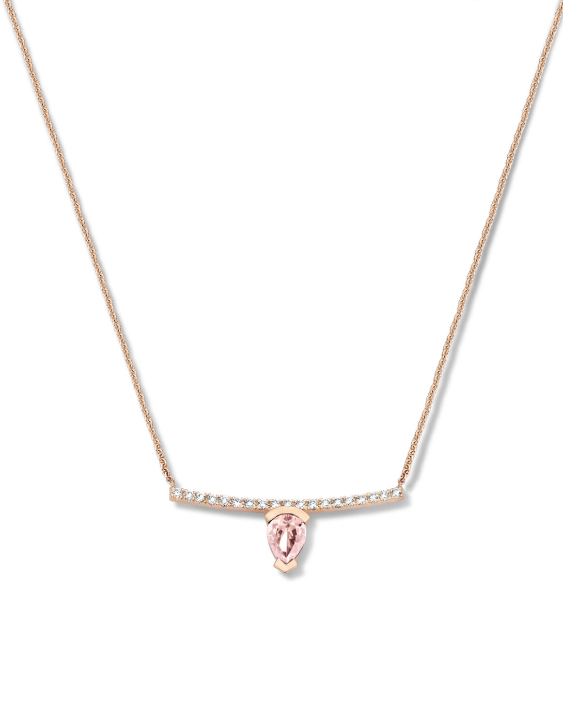 Adeline Straight Pear Necklace
