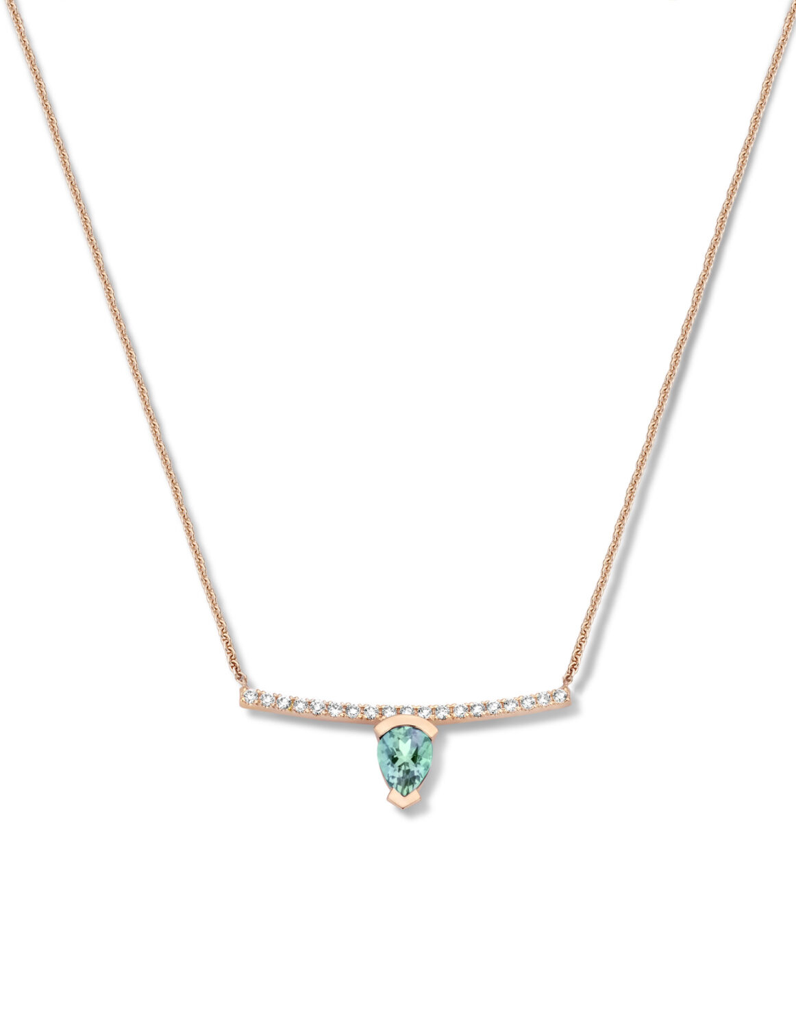 Adeline Straight Pear Necklace