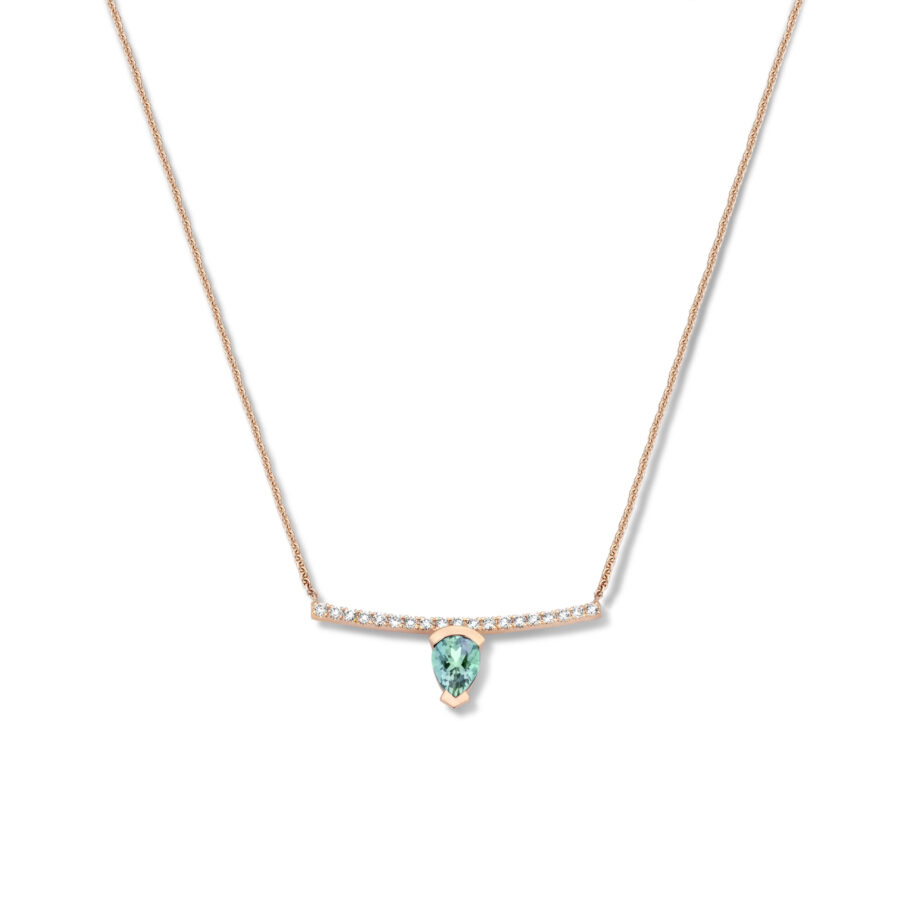 Adeline Straight Pear Necklace