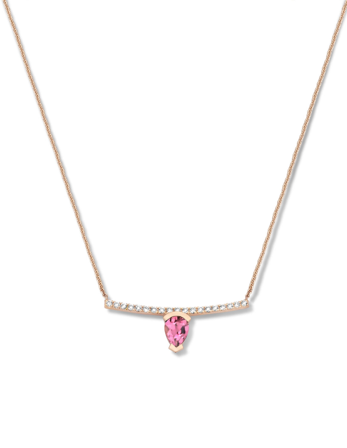 Adeline Straight Pear Necklace