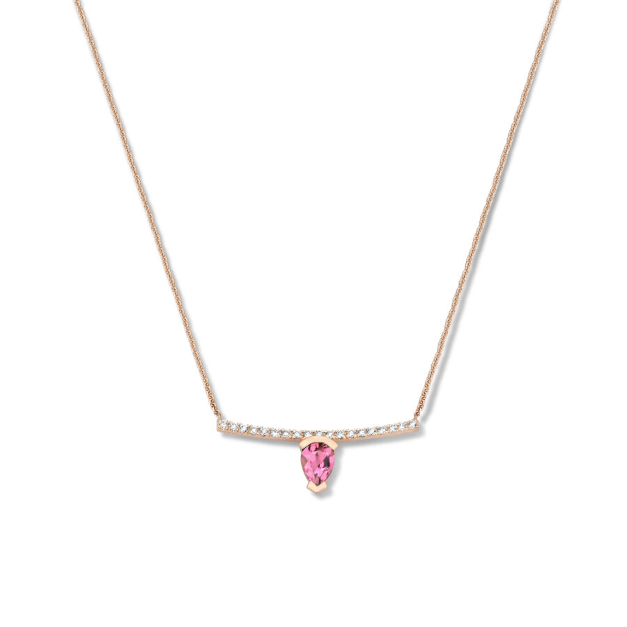 Adeline Straight Pear Necklace