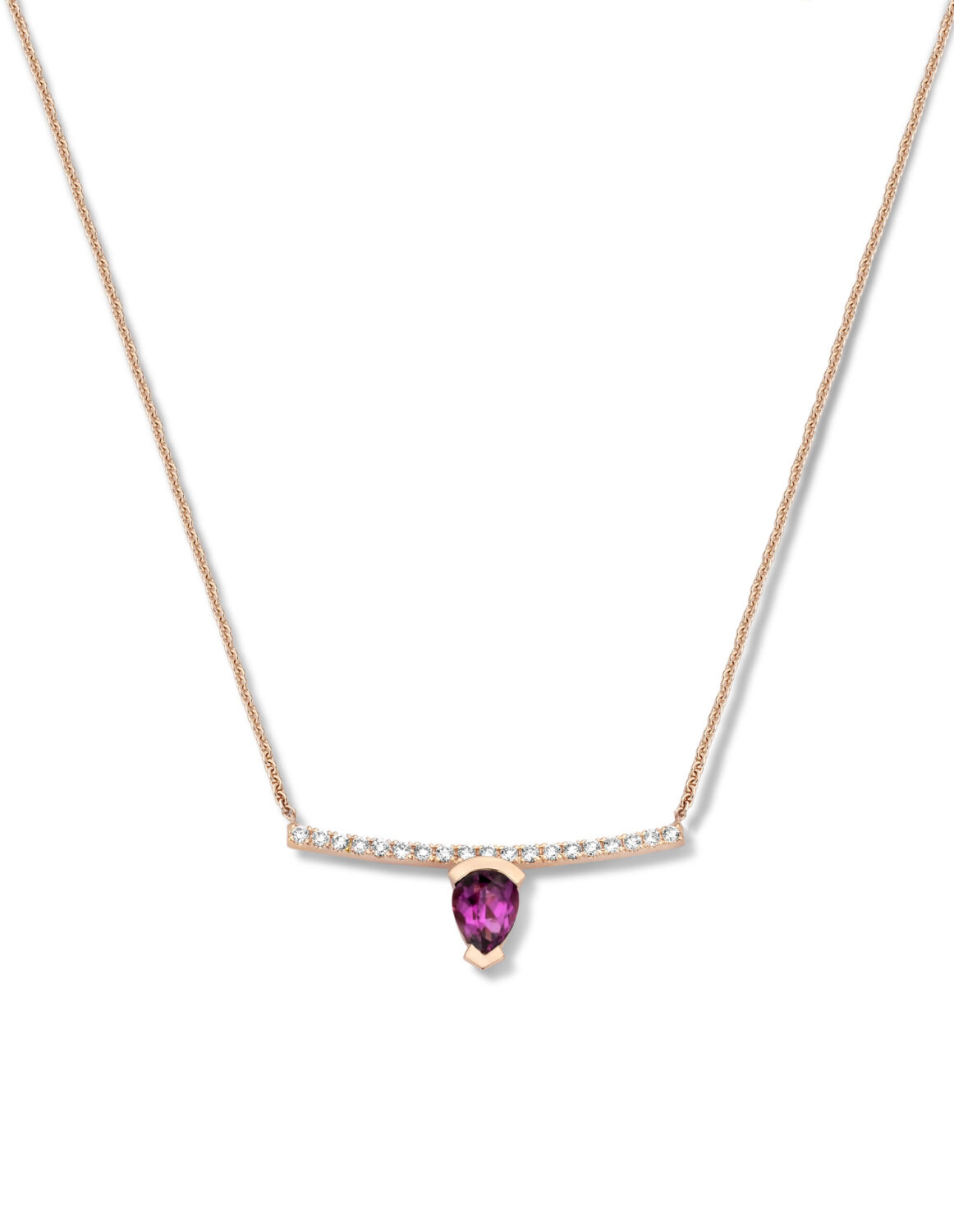 Adeline Straight Pear Necklace