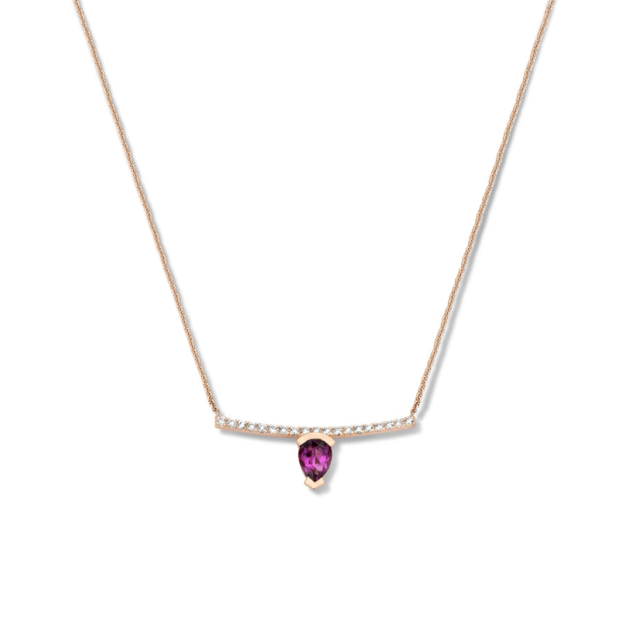 Adeline Straight Pear Necklace