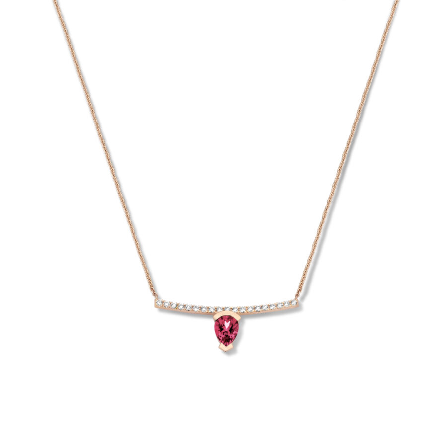 Adeline Straight Pear Necklace
