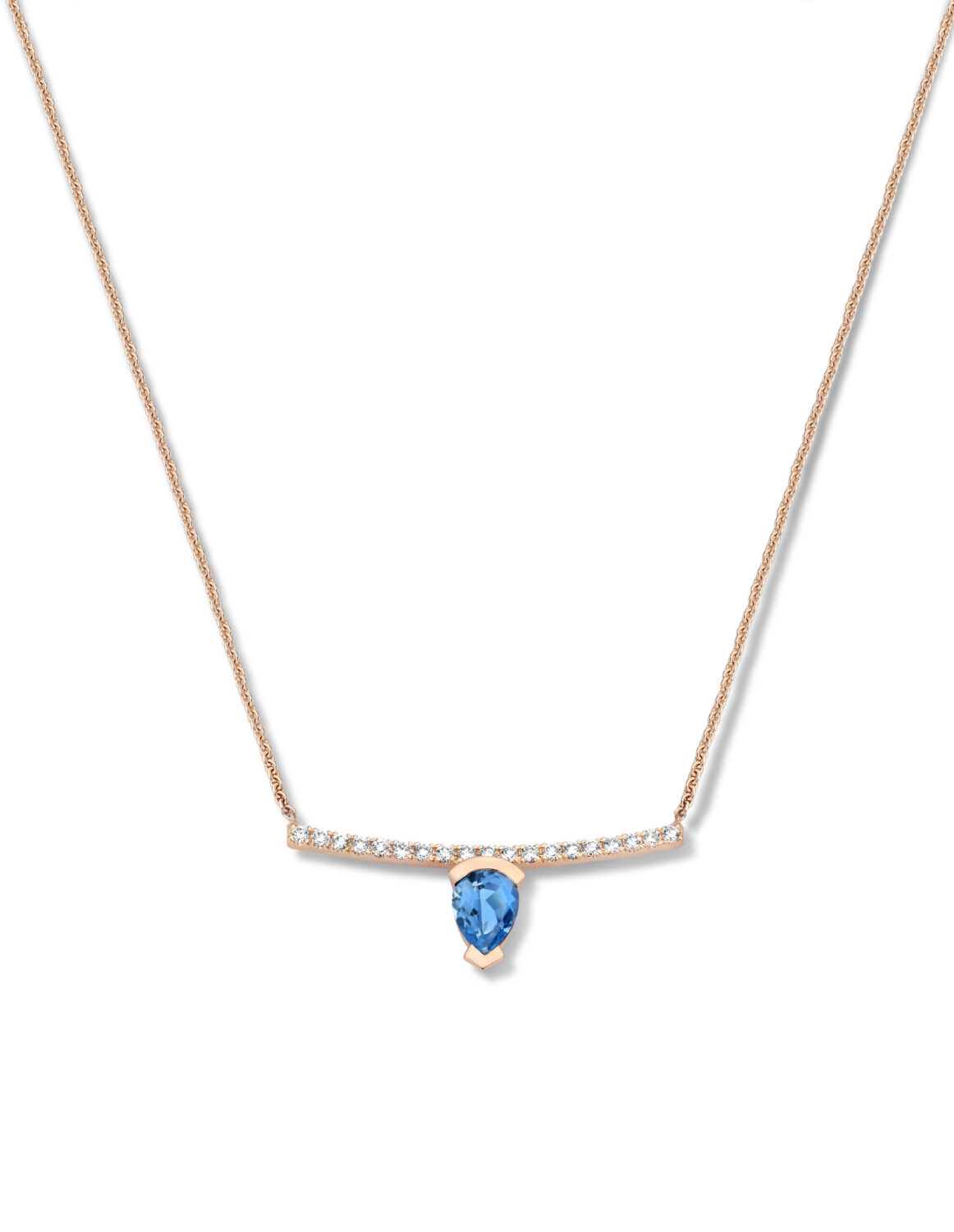 Adeline Straight Pear Necklace