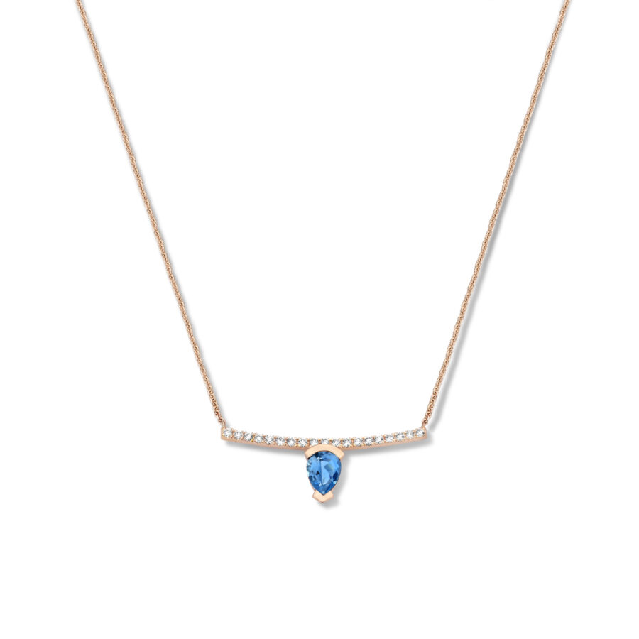 Adeline Straight Pear Necklace