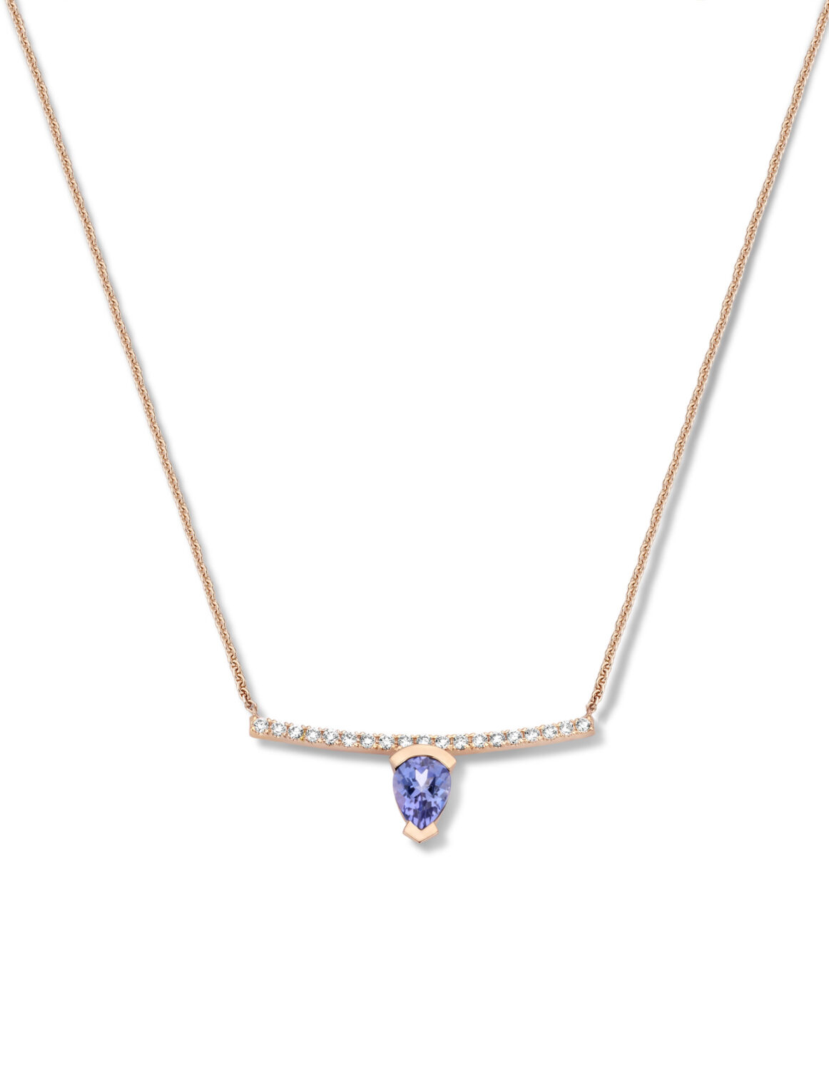 Adeline Straight Pear Necklace