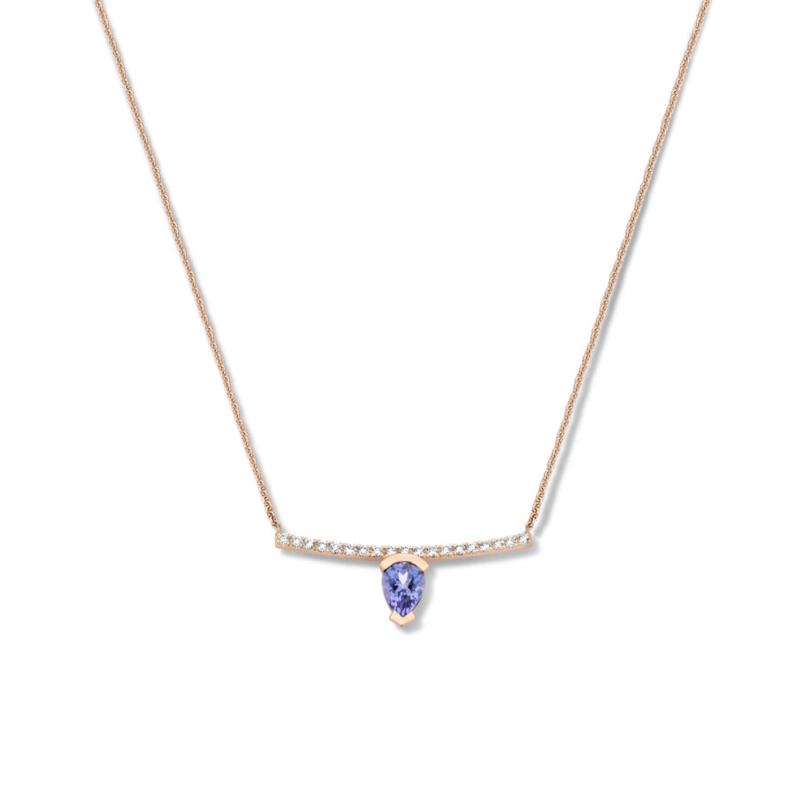 Adeline Straight Pear Necklace