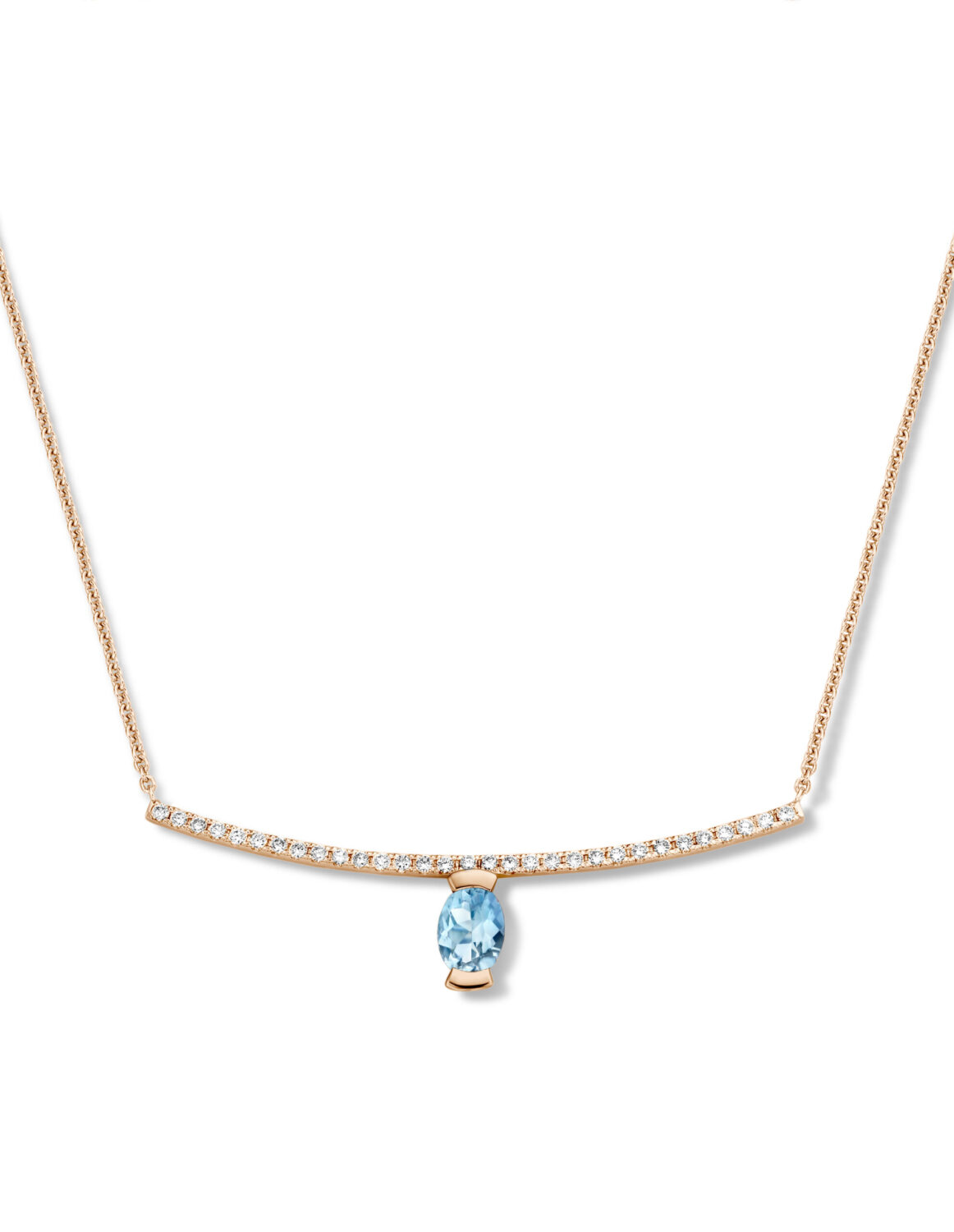 Adeline Straight Oval Necklace