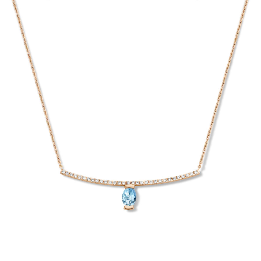 Adeline Straight Oval Necklace