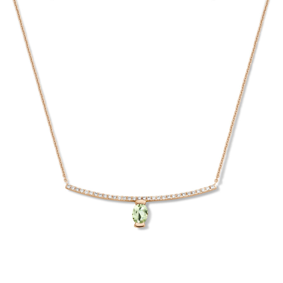 Adeline Straight Oval Necklace
