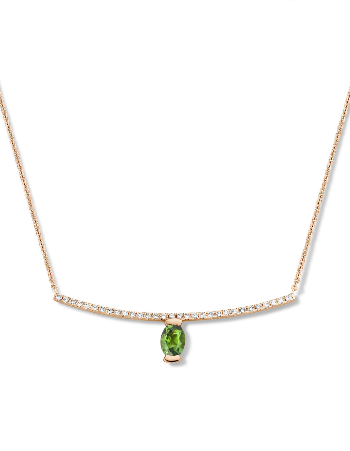 Adeline Straight Oval Necklace
