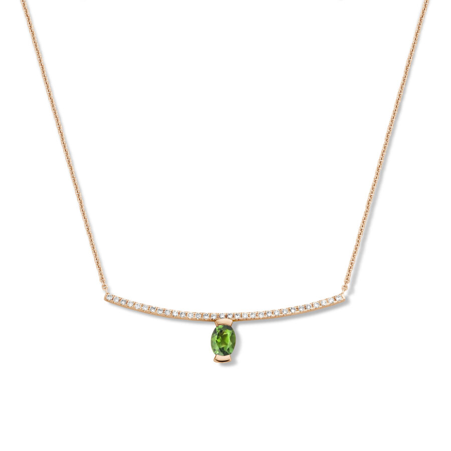 Adeline Straight Oval Necklace