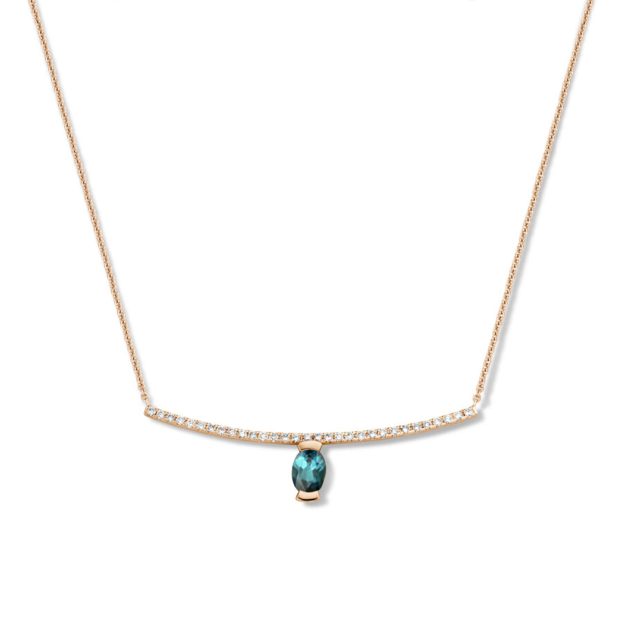 Adeline Straight Oval Necklace