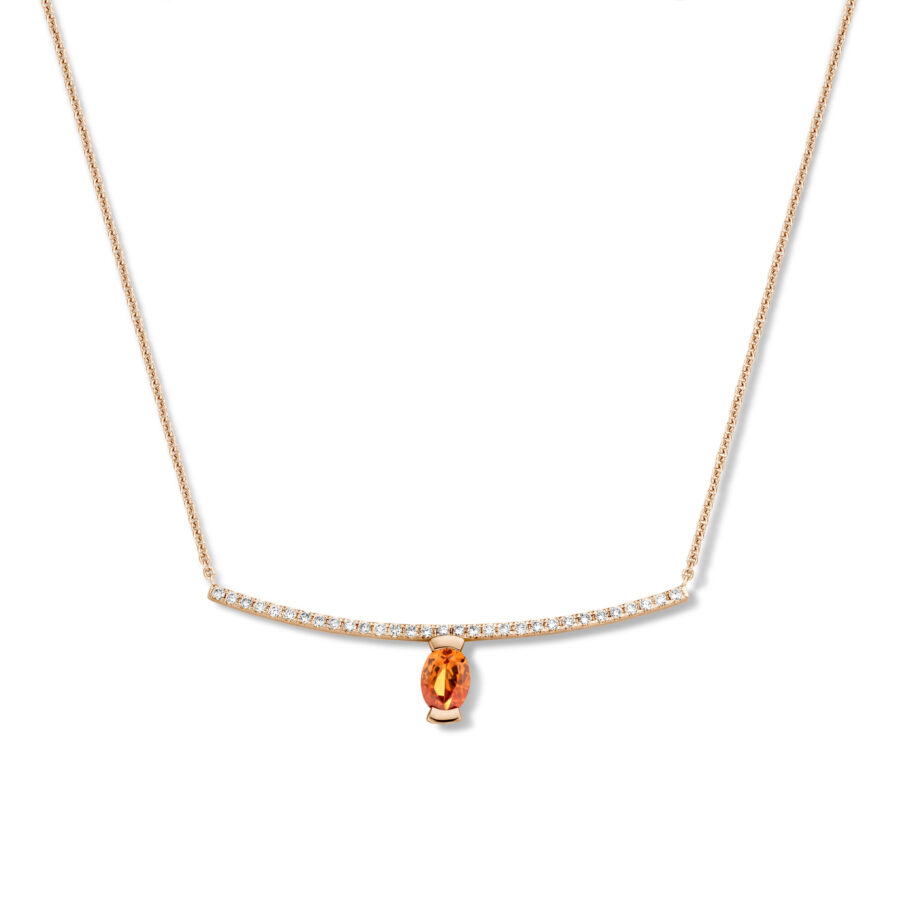 Adeline Straight Oval Necklace