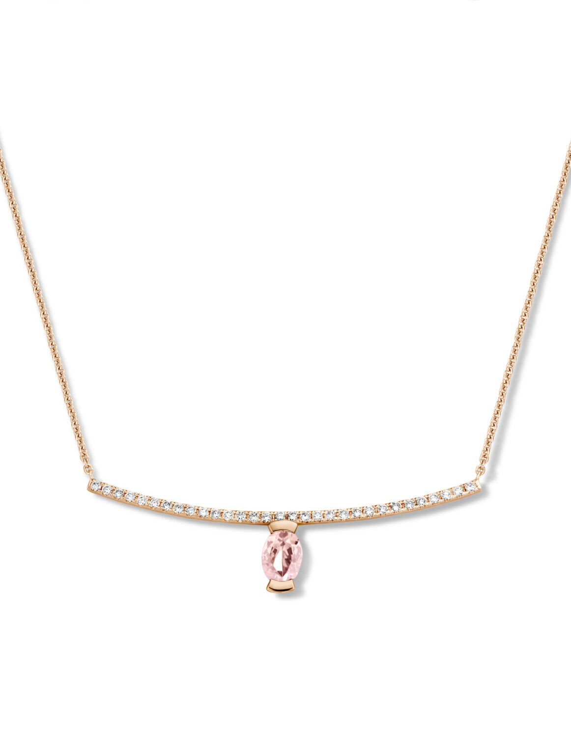 Adeline Straight Oval Necklace