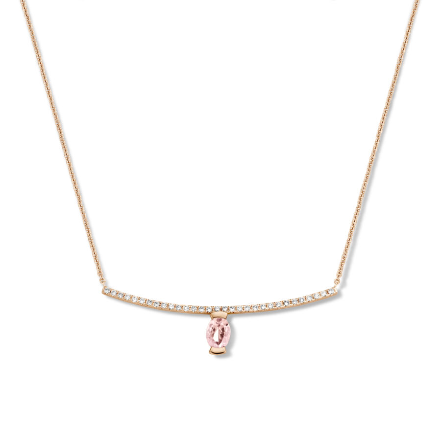 Adeline Straight Oval Necklace