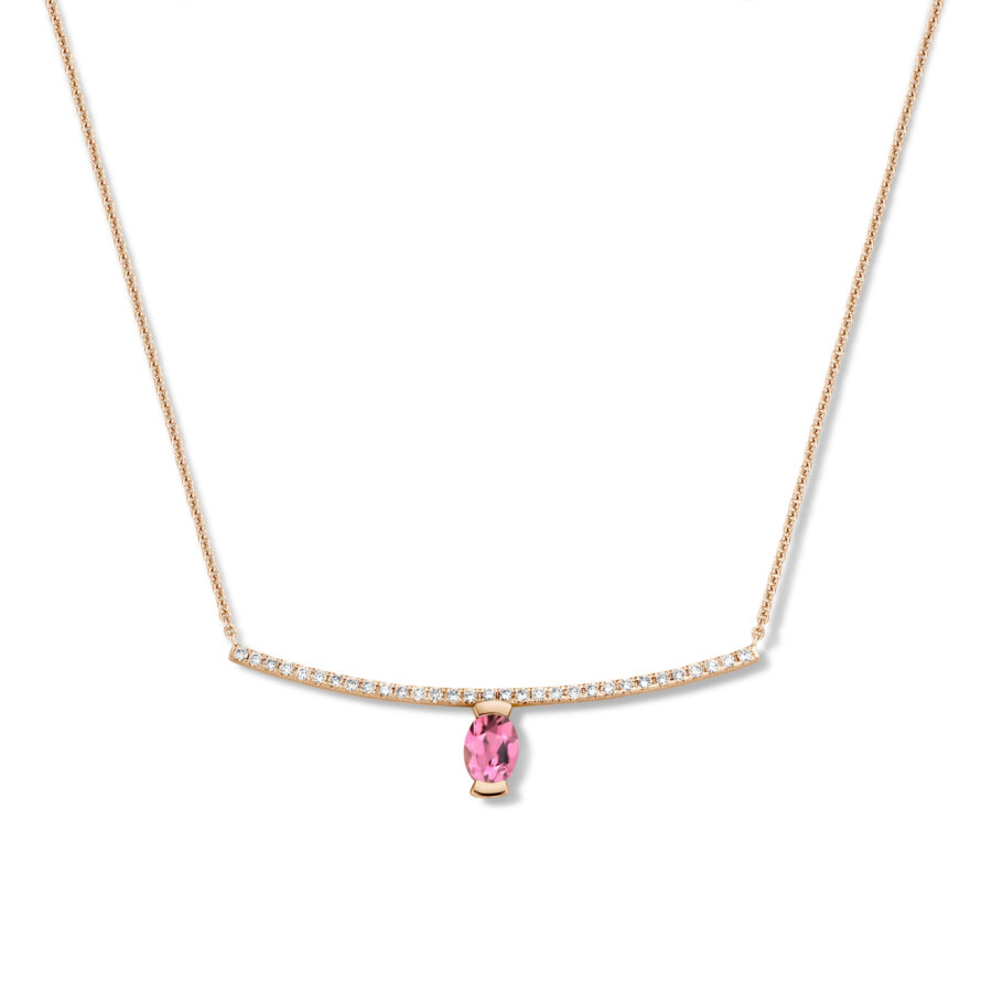 Adeline Straight Oval Necklace