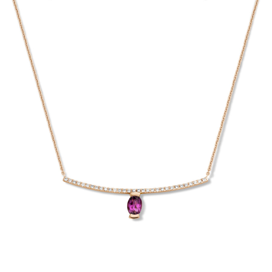 Adeline Straight Oval Necklace