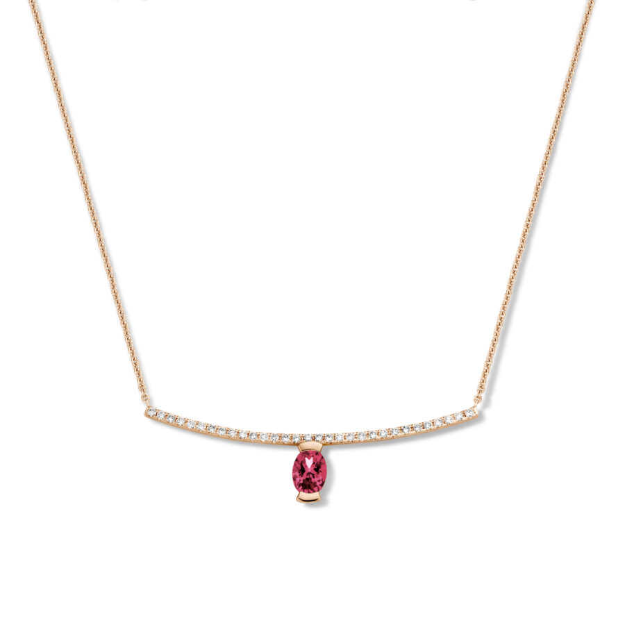 Adeline Straight Oval Necklace