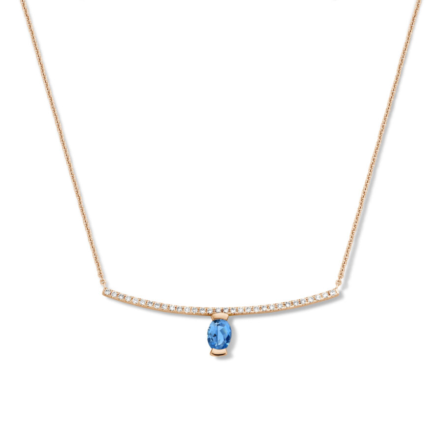 Adeline Straight Oval Necklace