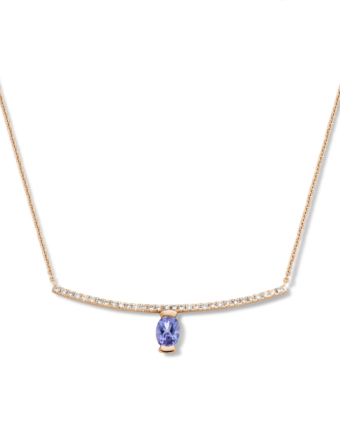 Adeline Straight Oval Necklace