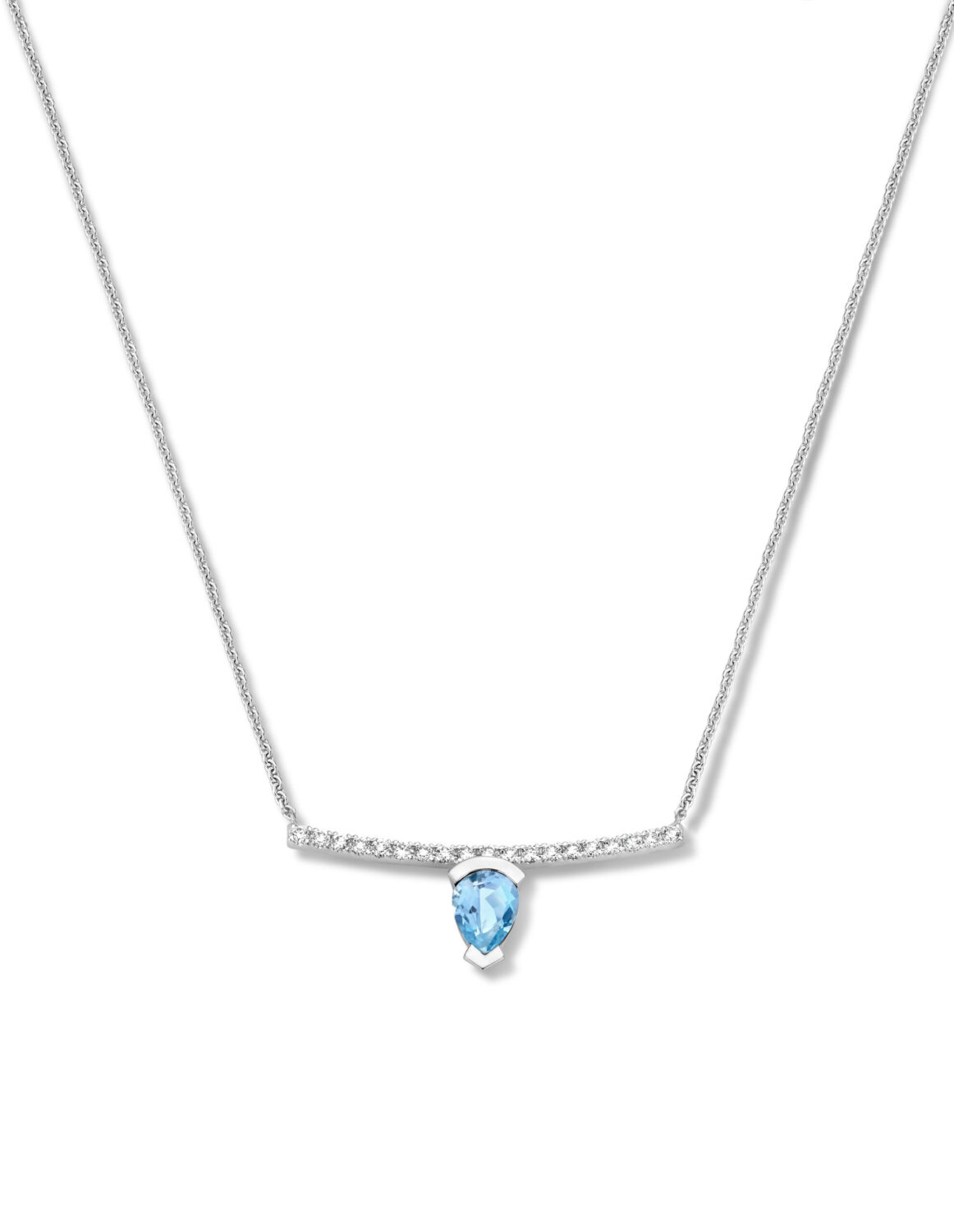 Adeline Straight Pear Necklace