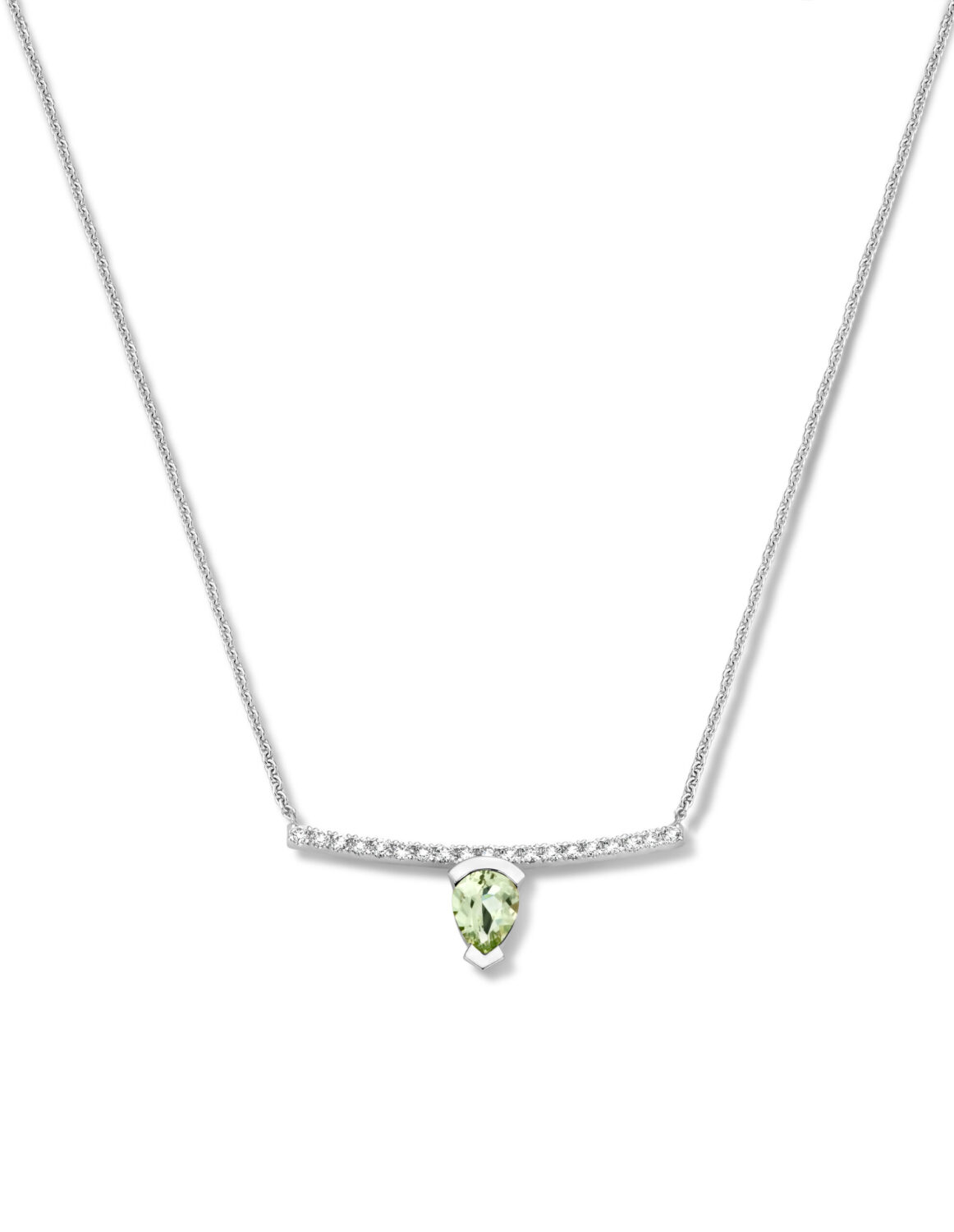 Adeline Straight Pear Necklace