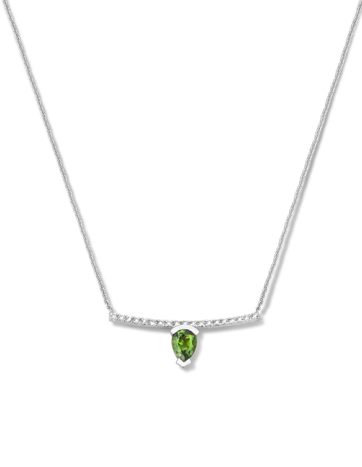 Adeline Straight Pear Necklace