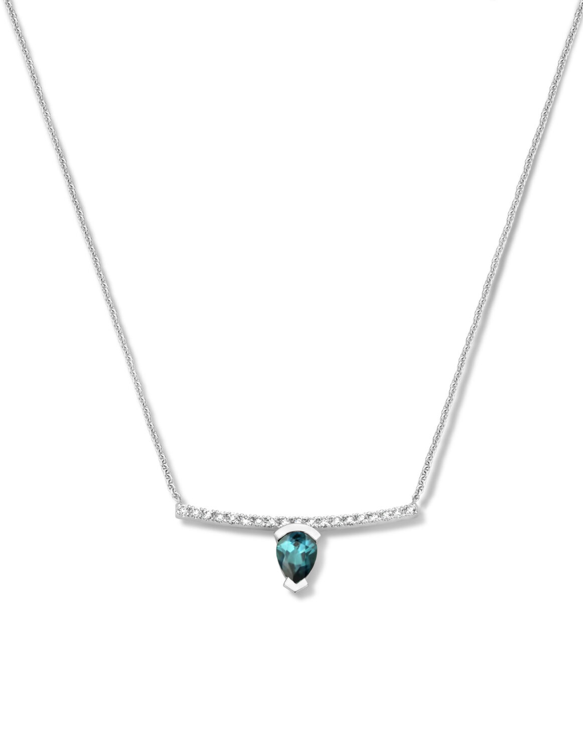 Adeline Straight Pear Necklace