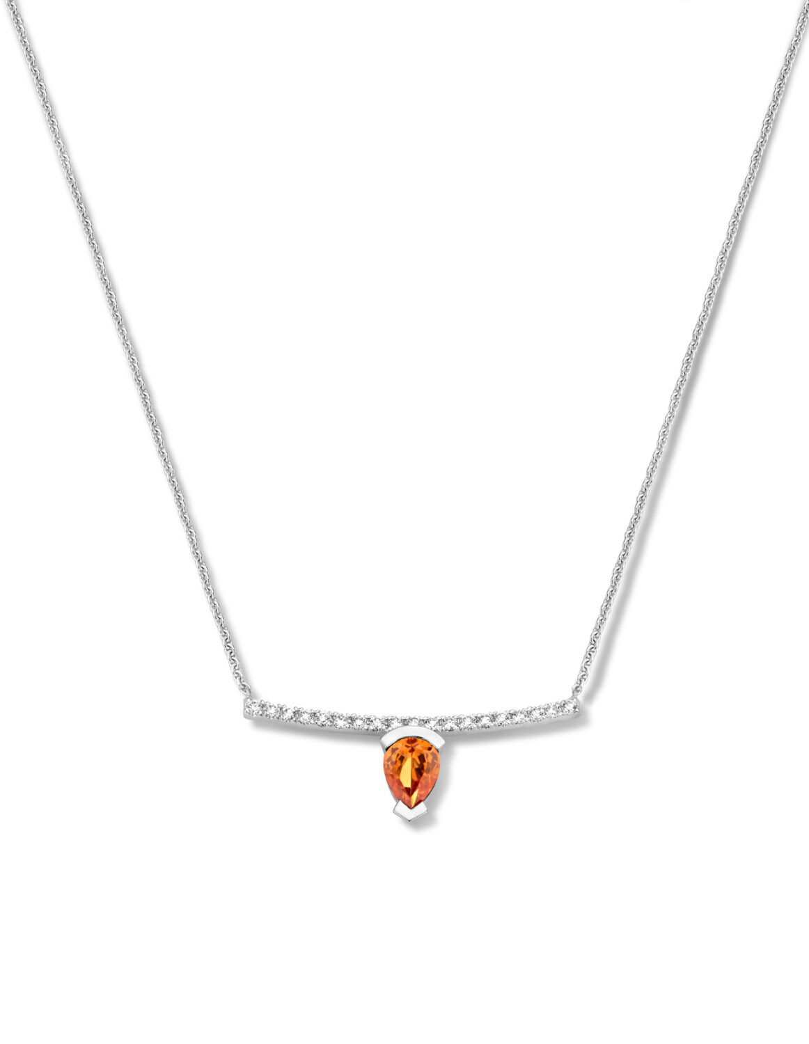 Adeline Straight Pear Necklace