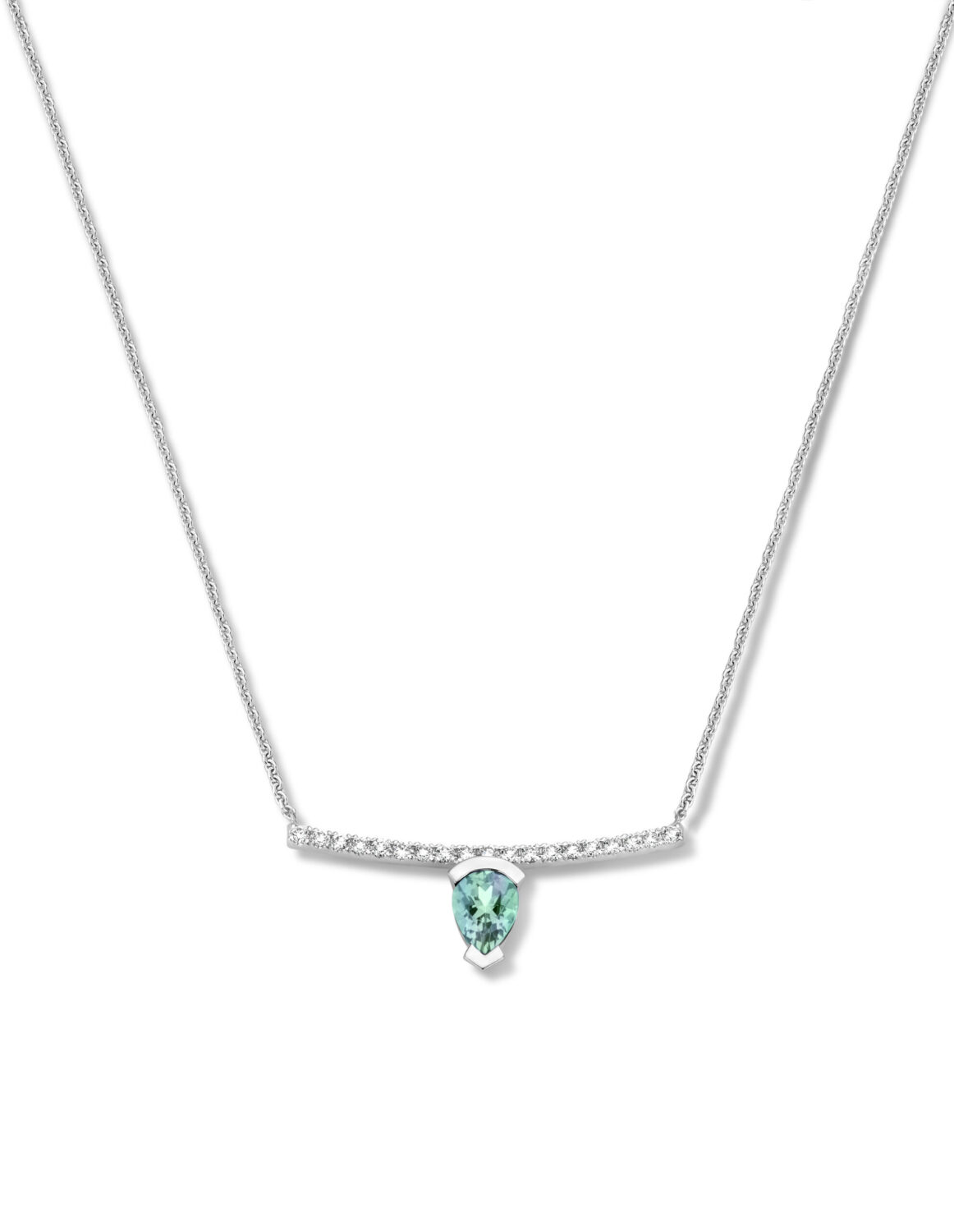 Adeline Straight Pear Necklace