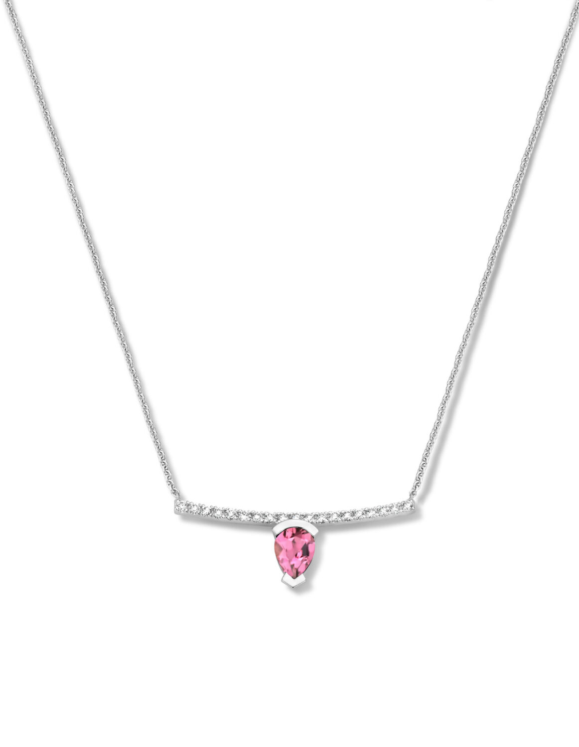 Adeline Straight Pear Necklace
