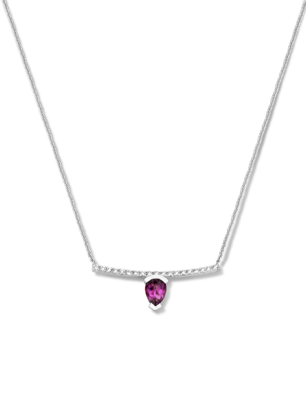 Adeline Straight Pear Necklace