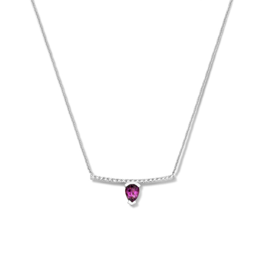 Adeline Straight Pear Necklace