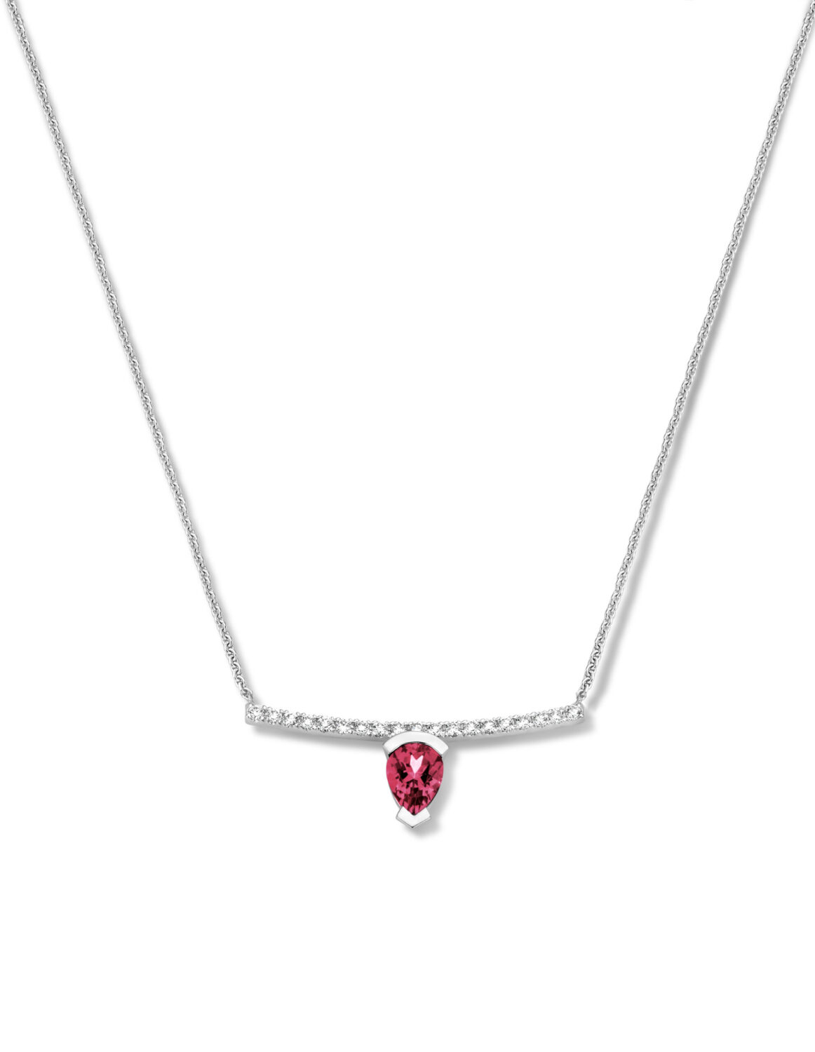 Adeline Straight Pear Necklace