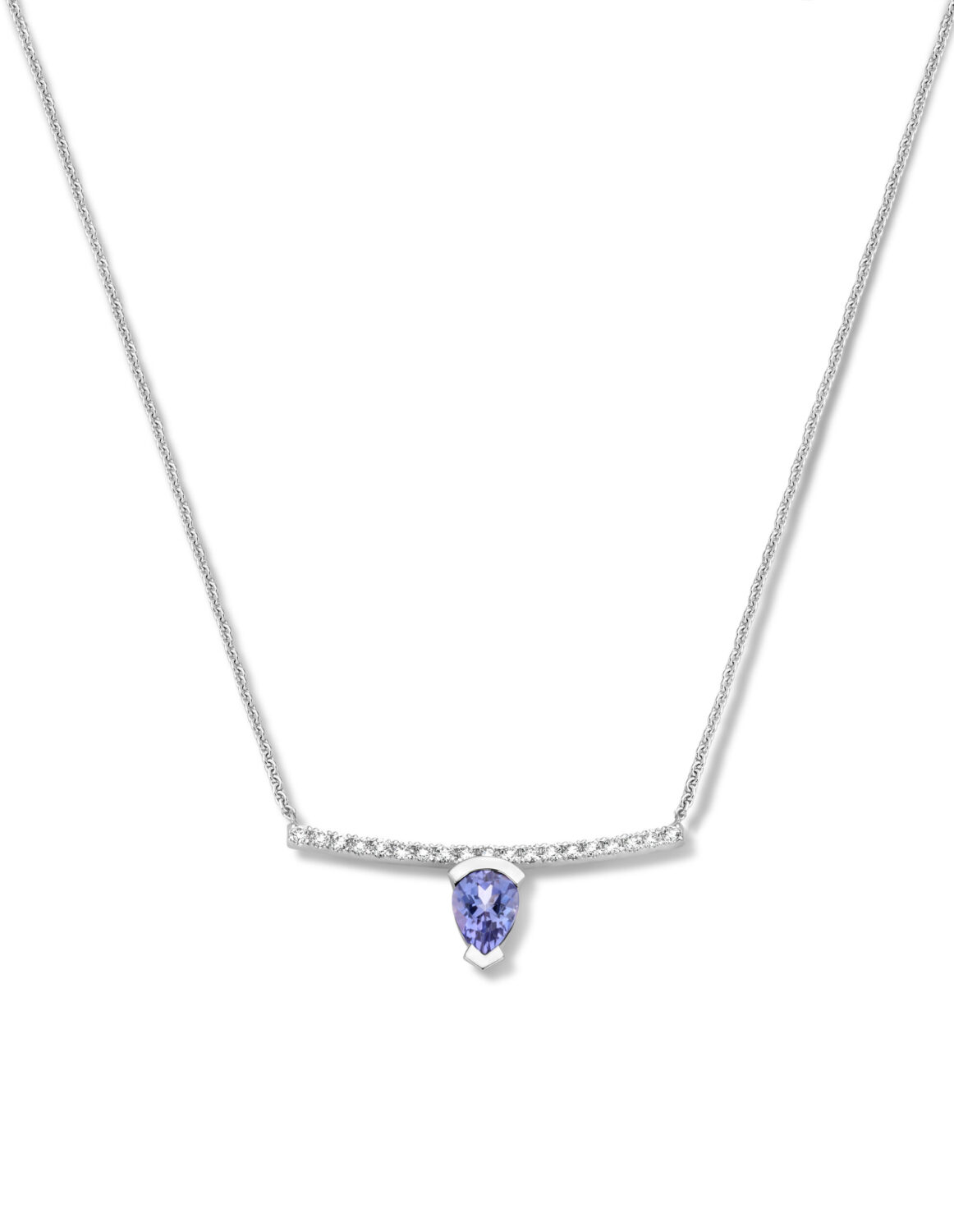 Adeline Straight Pear Necklace